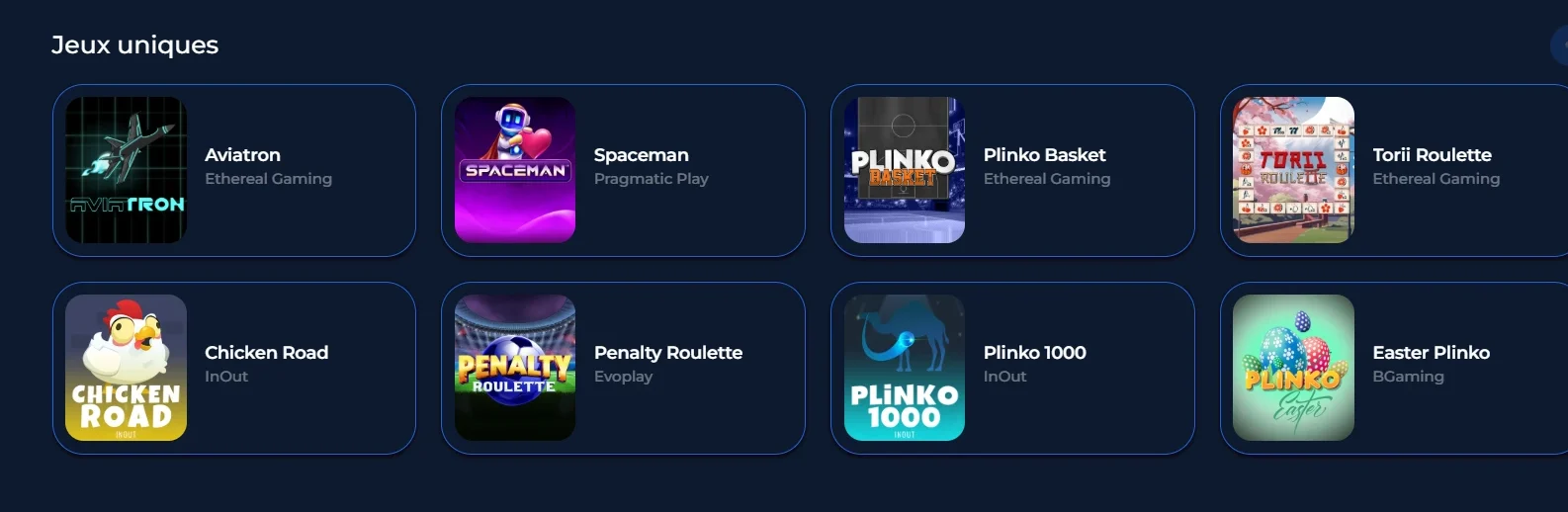 Jeux uniques comme Chicken Road, Aviatron et Plinko sur Jslotz Casino