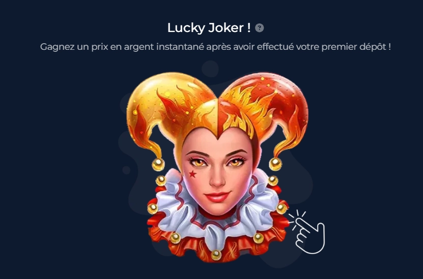 Mini-jeu Lucky Joker disponible après un dépôt sur Jslotz Casino